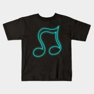 Neon Music Note Kids T-Shirt